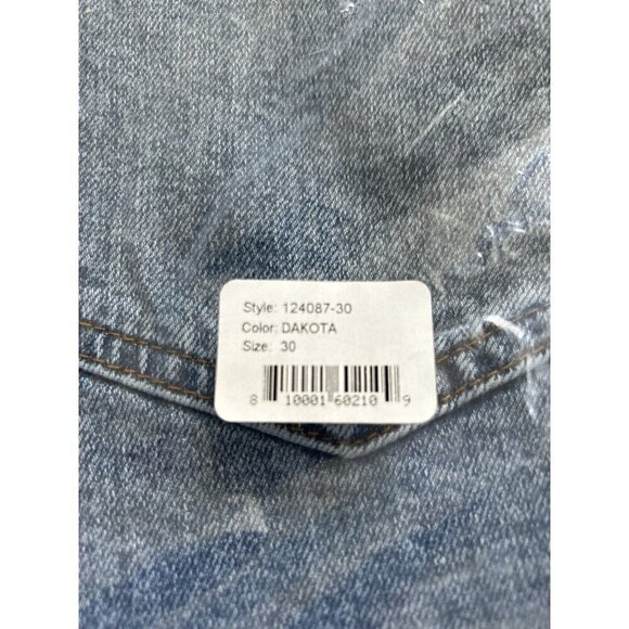 AQUA High Rise Slim Leg THE STELLA in Dakota Blue Denim Jeans Size 30 - Picture 9 of 15